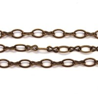 Chaîne maille fantaisie 7,5mm bronze