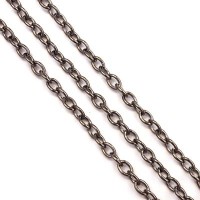 Chaîne maille ovale 5,5mm noir gunmétal