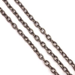 Chaîne maille ovale 5,5mm noir gunmétal
