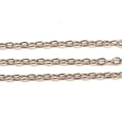Chaîne maille ovale 5,5mm argent vieilli