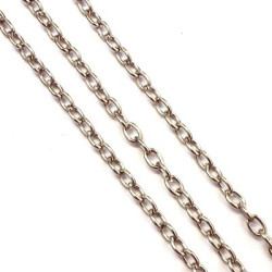 Chaîne maille ovale 5,5mm argent vieilli