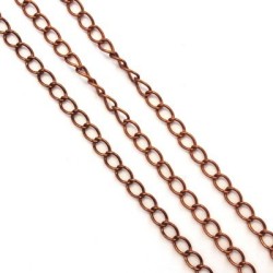 Chaîne maille ovale 5,5mm cuivre