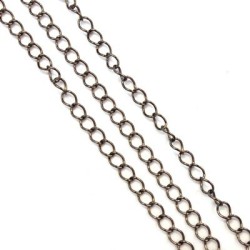 Chaîne maille ovale 5mm gunmétalgunmetal