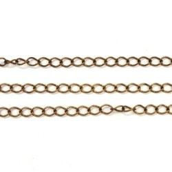 Chaîne maille ovale 5mm bronze