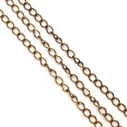 Chaîne maille ovale 5mm bronze