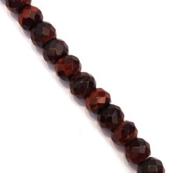 Perle à facettes 10mm en oeil de taureau