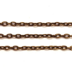 Chaîne maille ovale 4,5x3mm bronze