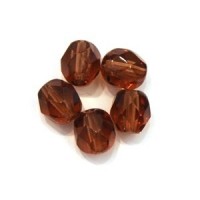 Perles à facettes 6mm muscade x20