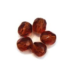 Perles à facettes 6mm topaze fumé x20