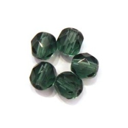 Perles à facettes 6mm vert tourmaline x20