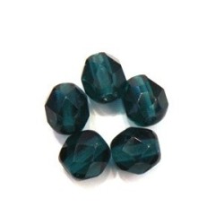 Perles à facettes 6mm menthe x20