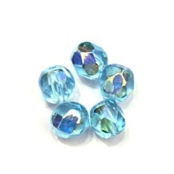 Perles à facettes 6mm glacier AB x20