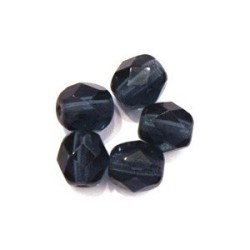 Perles à facettes 6mm bleu montana x20