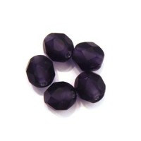 Perles à facettes 6mm violet mat x20