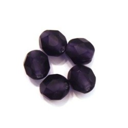 Perles à facettes 6mm violet mat x20