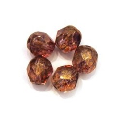 Perles à facettes 6mm cristal bronze x20