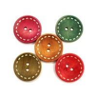 Boutons en bois pour bijoux 30mm
