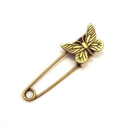Support de broche épingle bronze papillon