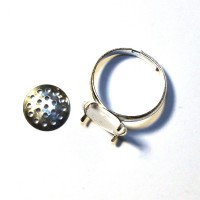 Bague petit tamis argentée x 1