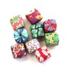 Perles fimo cubes 12mm assortiment x10