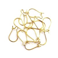 Crochets boucles d'oreilles dormeuses dorées