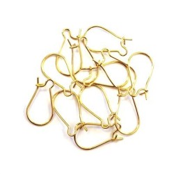 Crochets boucles d'oreilles dormeuses dorées