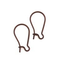 Crochets d'oreilles fil attaches dormeuses cuivre
