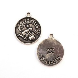 Pendentif zodiaque Verseau 20mm