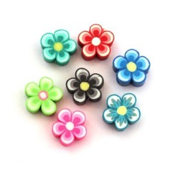 Perles fimo fleurs