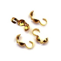 10 Cache nœuds dorés 9mm