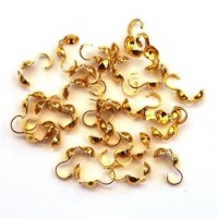 50 Cache nœuds dorés 9mm