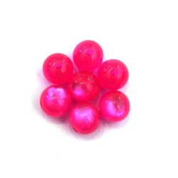 Perle polaris brillante 8mm rose x25