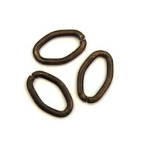 10 Anneaux ovales brisés bronze 16mm