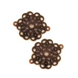 Estampes filigrane 19mm cuivre