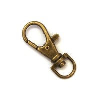 Grand fermoir mousqueton porte clé 38mm bronze