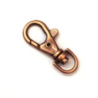 Grand fermoir mousqueton porte clé 38mm cuivre