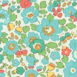 Biais Liberty Betsy aqua x 10cm