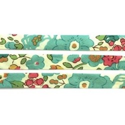 Biais Liberty Betsy aqua x 10cm