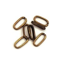 Anneaux brisés ovales larges bronze 11mm