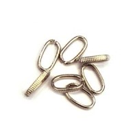 Anneaux brisés ovales larges vieil argent 11mm