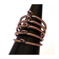 Support bague spirale 5 anneaux cuivre