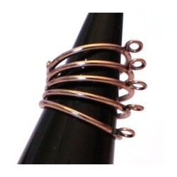 Support bague spirale 5 anneaux cuivre