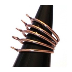 Support bague spirale 5 anneaux cuivre