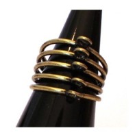 Support bague spirale 5 anneaux bronze