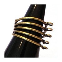Support bague spirale 5 anneaux bronze