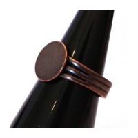 Support bague plateau 12mm anneau triple cuivre