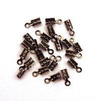 Embouts pince lacet fins 2x8mm gunmetal x50