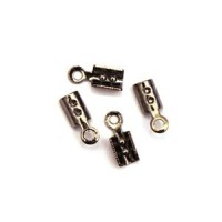 Embouts pince lacet fins 2x8mm gunmetal x10