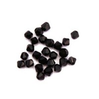 50 perles toupie verre 4mm noir