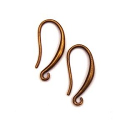 Crochets boucles d'oreilles bronze 1 paire